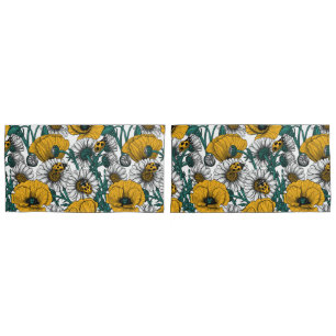 The meadow in yellow pillow case