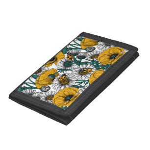 The meadow in yellow trifold wallet