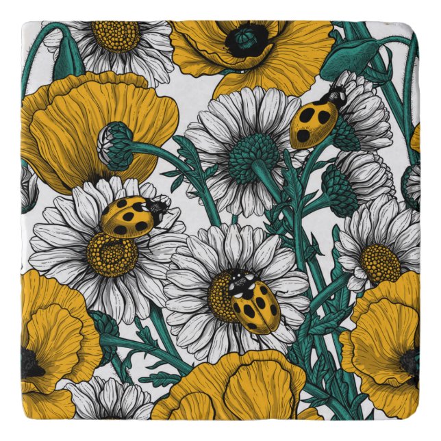 The meadow in yellow trivet (Front)
