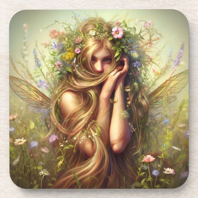 The Meadow Pixie  Beverage Coaster (Front)