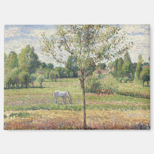 The Meadow with Grey Horse, Eragny, Oil Painting Magnet