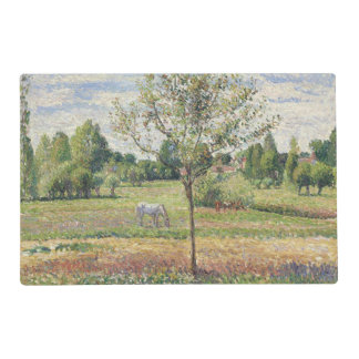 The Meadow with Grey Horse, Eragny, Oil Painting Placemat