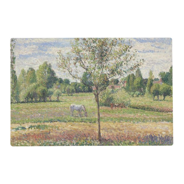 The Meadow with Grey Horse, Eragny, Oil Painting Placemat (Front)