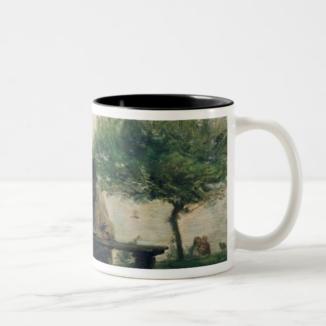 The Meal at Honfleur, 1875 Two-Tone Coffee Mug (Right)