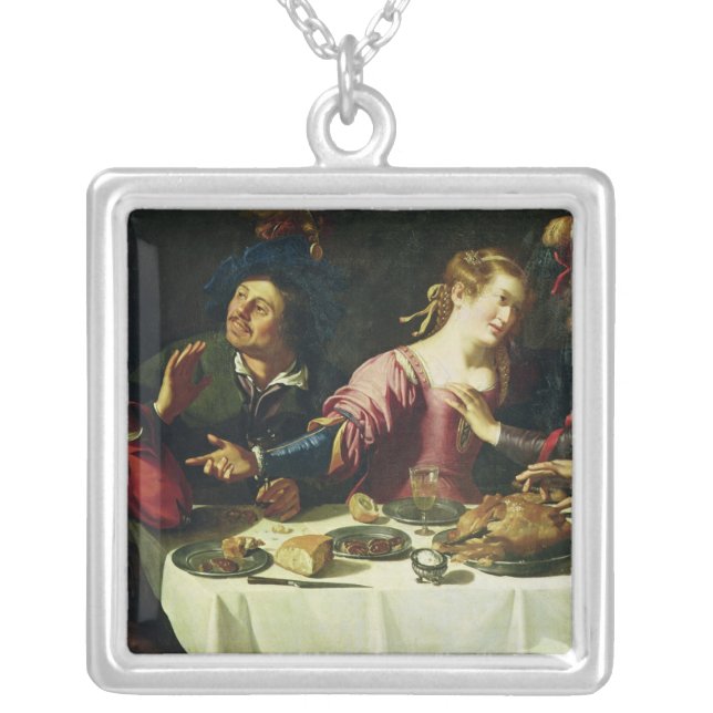 The Meal Silver Plated Necklace (Front)