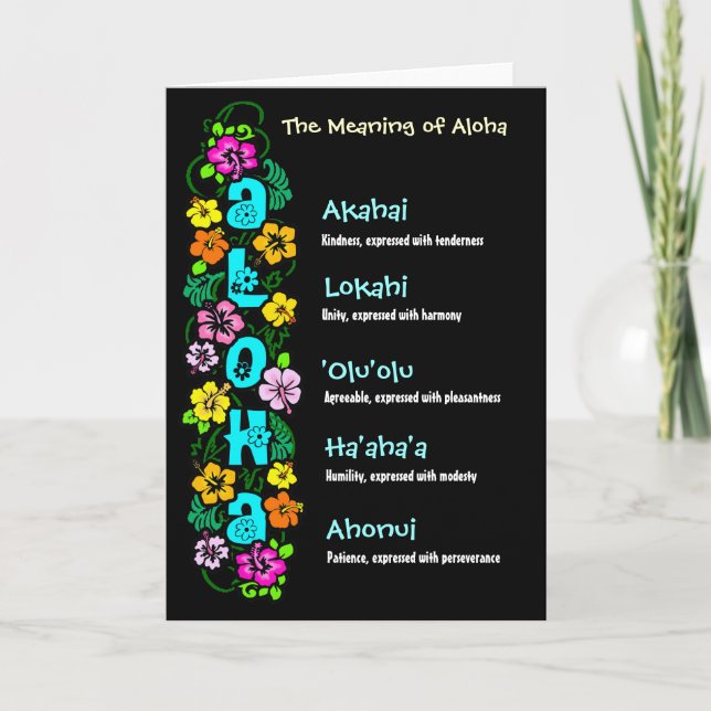 The Meaning of Aloha Card (Front)