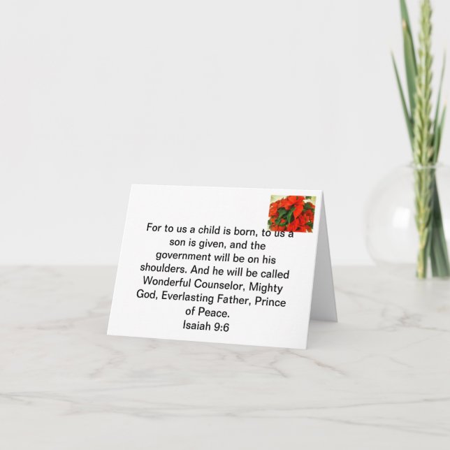 The meaning of Christmas Holiday Card (Front)