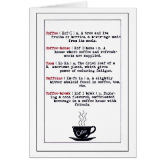 The Meaning of Coffee Cards