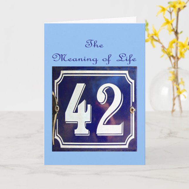 The Meaning of it all. Card (Yellow Flower)