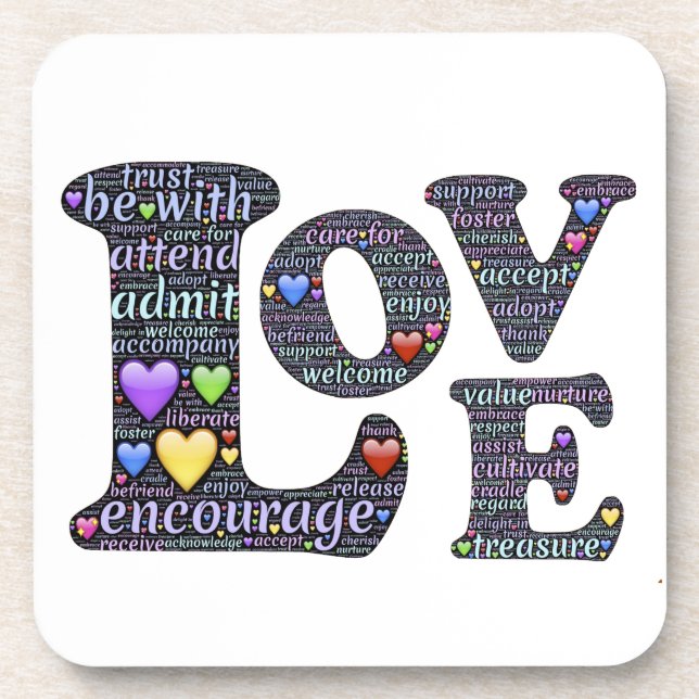 The Meaning of Love Beverage Coaster (Front)