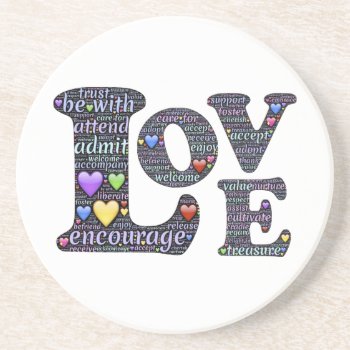 The Meaning Of Love Coaster by pjwuebker at Zazzle