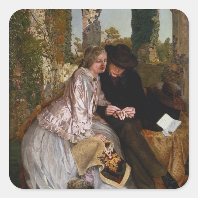 The Measure for the Wedding Ring, 1855 Square Sticker (Front)