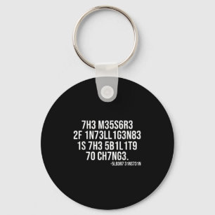 The Measure Of Intelligence Coded Motivational Sci Keychain