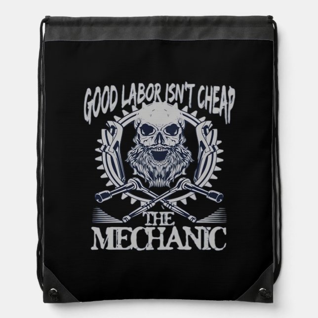 The Mechanic Isn’t Cheap Classic - Skilled Labor I Drawstring Bag (Front)
