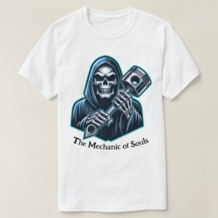 The Mechanic of Souls" Grim Reaper Piston T-Shirt
