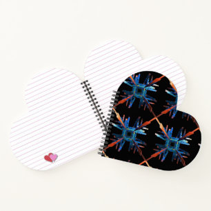 The Mechanics of It All Heart Shaped Notebook