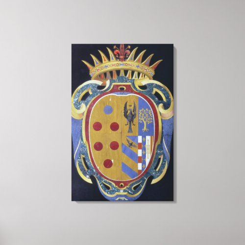 The Medici_Lorena Coat of Arms c1638 pietra dur Canvas Print
