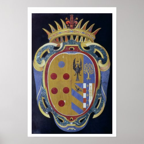 The Medici_Lorena Coat of Arms c1638 pietra dur Poster