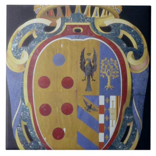 The Medici_Lorena Coat of Arms c1638 pietra dur Tile