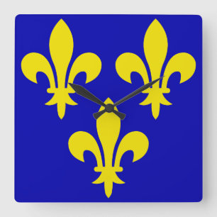 The Medieval Flag of France Square Wall Clock