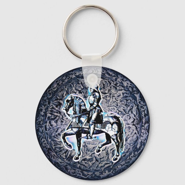 The Medieval Shield Knight   Keychain (Front)