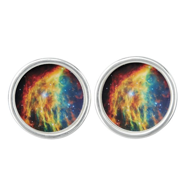 The Medusa Nebula Hubble Outer Space Photo Cufflinks (Front)