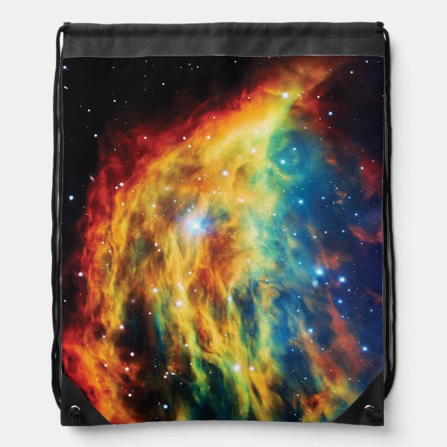 The Medusa Nebula Hubble Outer Space Photo Drawstring Bag (Front)