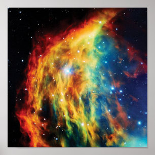 The Medusa Nebula Hubble Outer Space Photo Poster