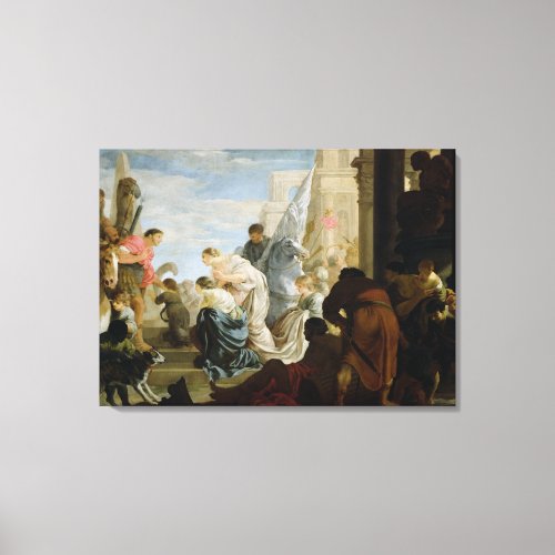 The Meeting of Anthony and Cleopatra c1645 Canvas Print