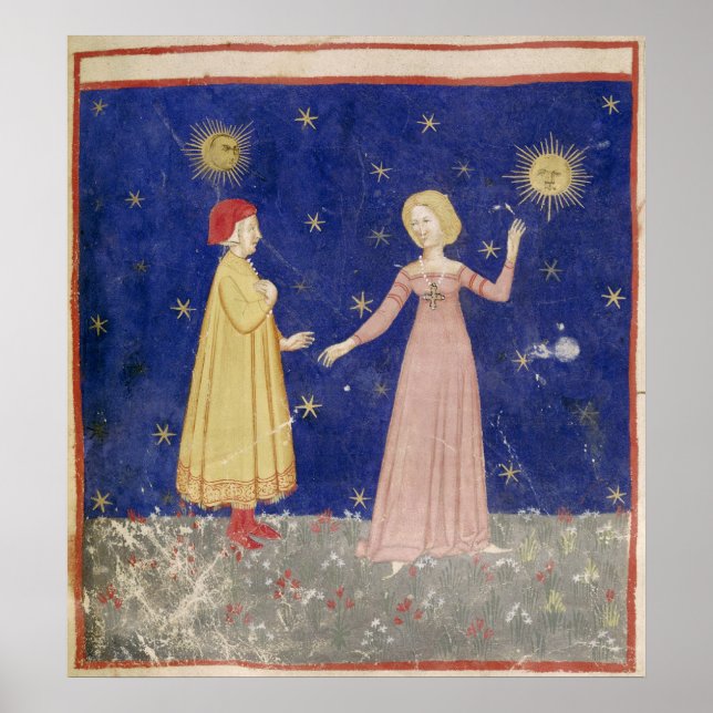 The Meeting of Dante  and Beatrice Poster (Front)