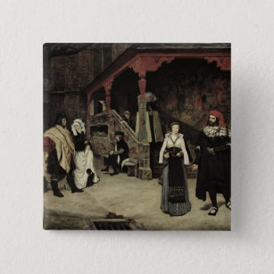 The Meeting of Faust and Marguerite, 1860 Pinback Button