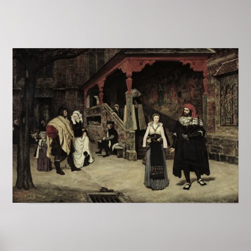 The Meeting of Faust and Marguerite 1860 Poster