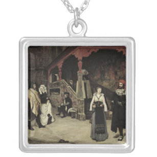 The Meeting of Faust and Marguerite, 1860 Silver Plated Necklace