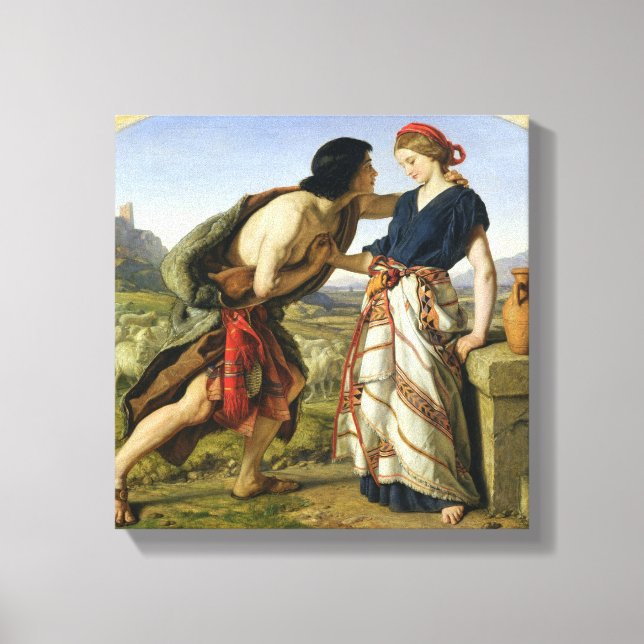The Meeting of Jacob and Rachel, 1853 Canvas Print (Front)