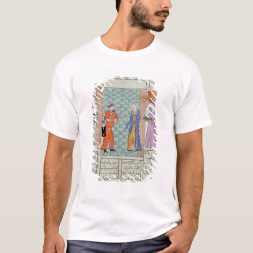 The meeting of Khosro and Chirin in the palace T_Shirt