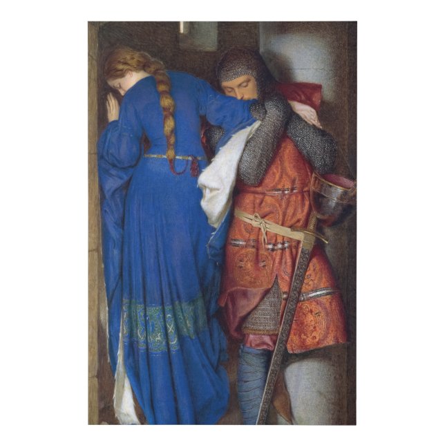 The Meeting on the Turret Stairs by Burton Faux Canvas Print (Front)
