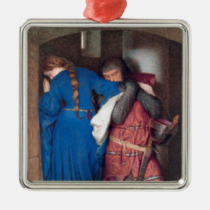 The Meeting on the Turret Stairs (by F.W. Burton) Metal Ornament