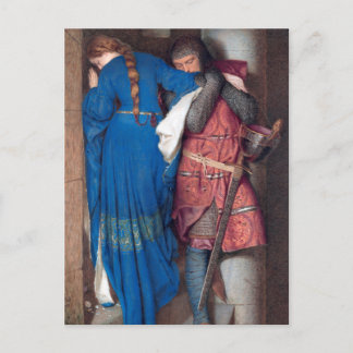 The Meeting On Turret Stairs by Frederic Burton Postcard