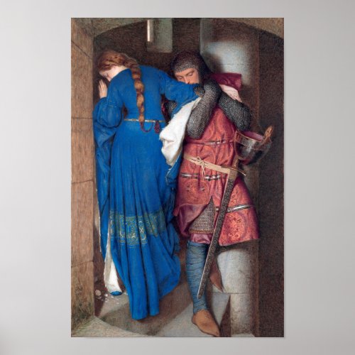 The Meeting On Turret Stairs by Frederic Burton Poster