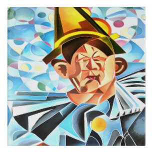 The Melancholic Clown Geometric Art