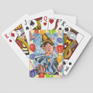 The Melancholic Clown Geometric Art Poker Cards