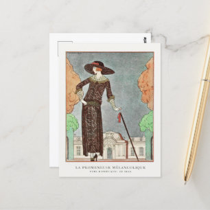 The Melancholy Walker by George Barbier Postcard
