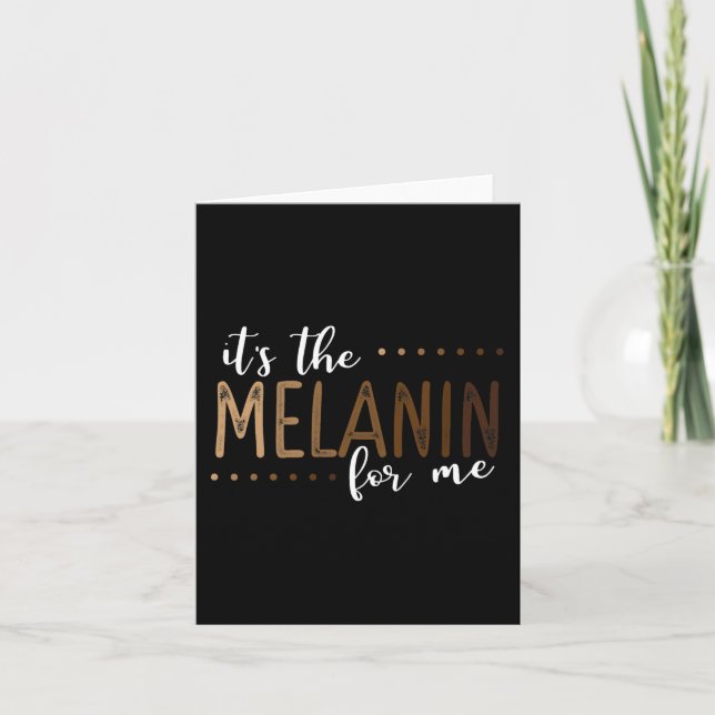 The Melanin For Me African American Black History  Card (Front)
