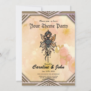 The melody of nature, dance of the flower fairy. invitation