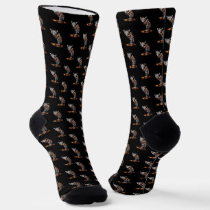 The Melting Giraffe Funny Surreal Art Design Socks