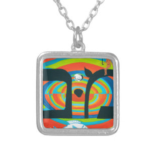 The Mem Letter - Hebrew Alphabet Silver Plated Necklace