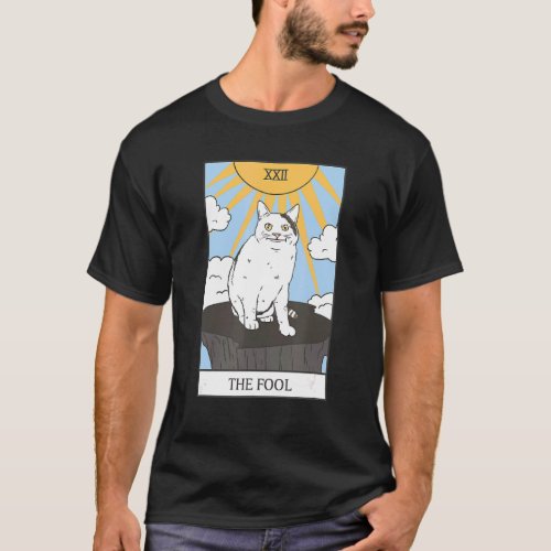 The Meme Fool Cat Tarot Card T-Shirt
