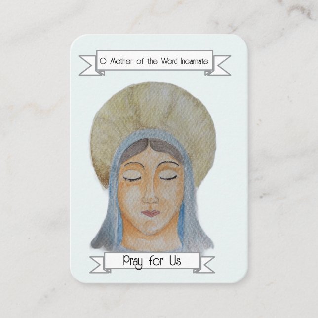 The Memorare Prayer Card – Blessed Mary (Front)