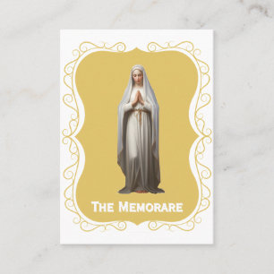 The Memorare Prayer Card – Gold Background