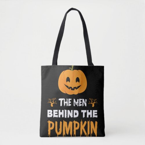 The Men Behind The Pumpkin Halloween T Shirt Tote Bag